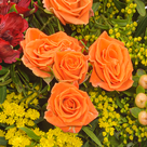 Blumenstrauß Herbsttraum mit Vase & Ferrero Raffaello
