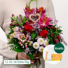 Herbststrauß für Oma mit Vase & Ferrero Giotto 3er & Teaballs