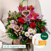 Autumn Bouquet for Grandma with vase & 3 Ferrero Giotto & Teaballs