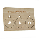 Adventsschmuck aus Kirschholz mit weihnachtlichen Motiven