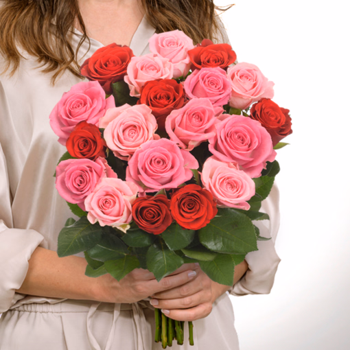 Bunch of 40 roses Rosenliebe with vase