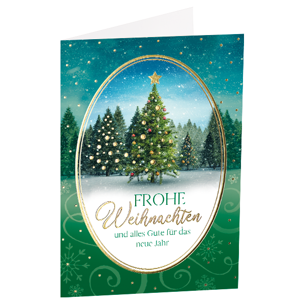 Motivkarte "Frohe Weihnachten und alles Gute für das neue Jahr"