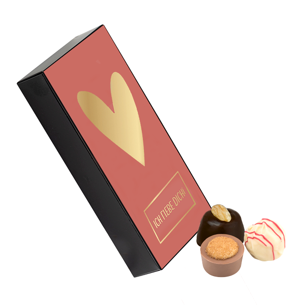exklusive Pralinenbox "Ich liebe dich" (100 g)