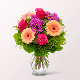 Flower Bouquet Sommerliebe with Halloren Balls & vase