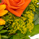 Blumenstrauß Sommerglühen mit Vase