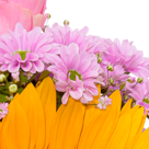 Blumenstrauß Freude mit Vase & Ferrero Raffaello
