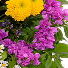 Blumenstrauß Glücksgefühl mit Vase & Ferrero Raffaello