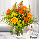 Flower Bouquet Sonnentag with Vase & Ferrero Raffaello