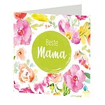 Square Greeting Card "Beste Mama"