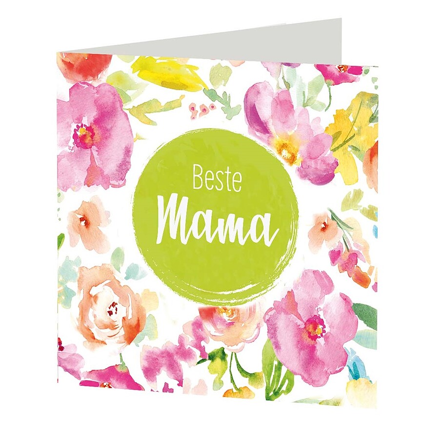 Quadratische Grußkarte "Beste Mama"