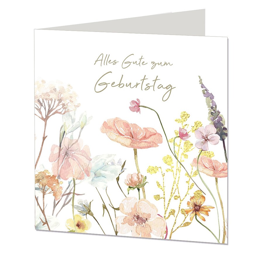 Square Greeting Card "Alles Gute"