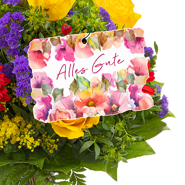 Flowercard "Alles Gute"