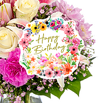 Flowercard "Happy Birthday"