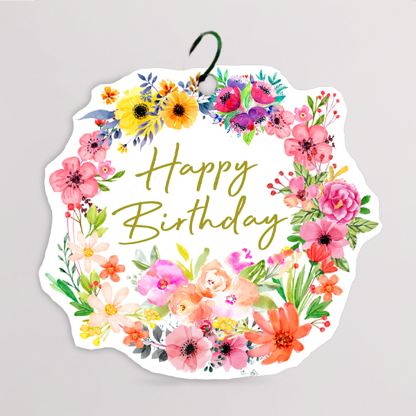 Blumenstecker „Happy Birthday“