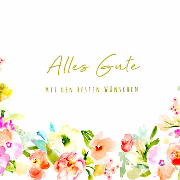Greeting Card „Alles Gute mit den besten Wünschen“