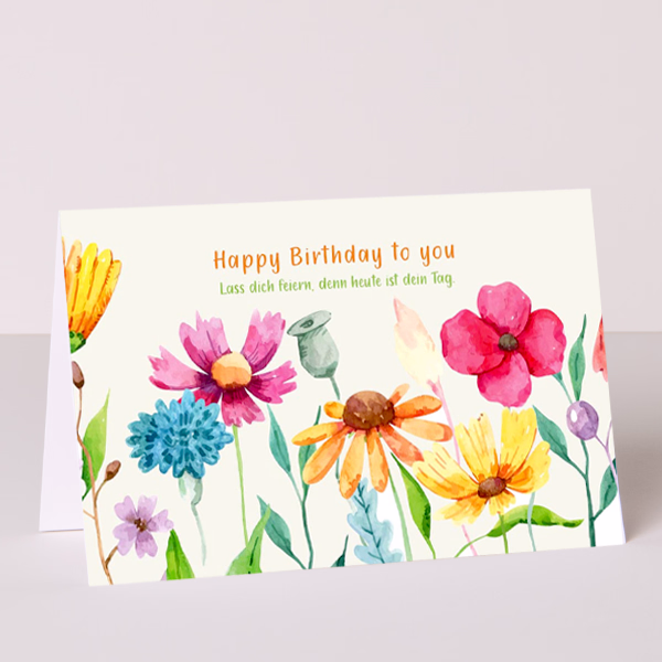 Greeting card „Happy Birthday to you“