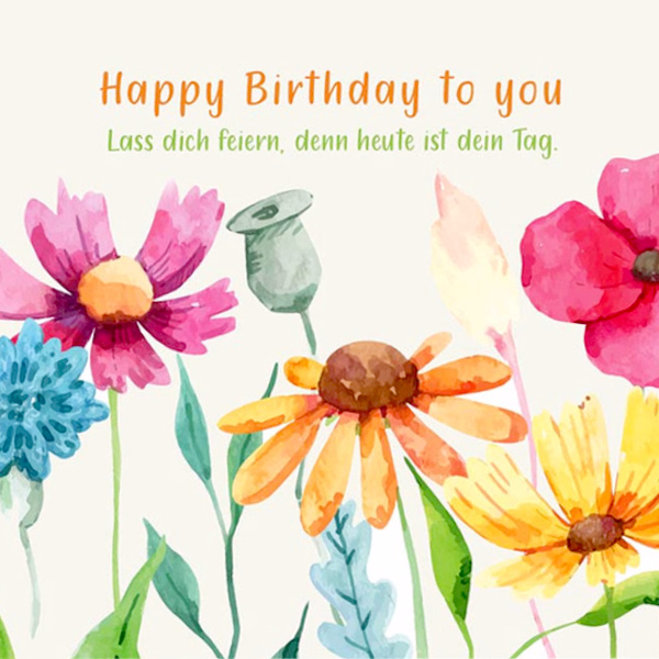 Greeting card „Happy Birthday to you“