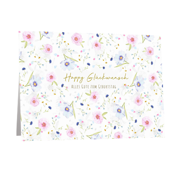 Greeting card "Happy Glückwunsch"