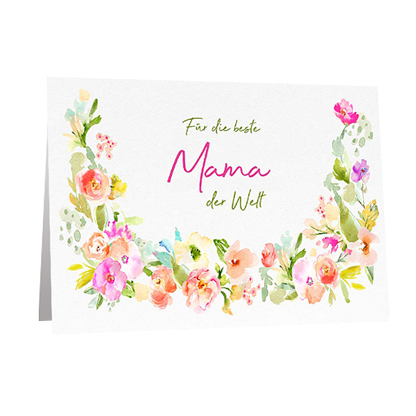 Motivkarte "Für die beste Mama der Welt"