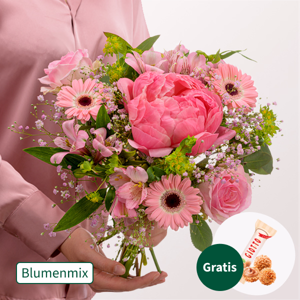 Blumenmix Zarter Gruß mit Ferrero Giotto