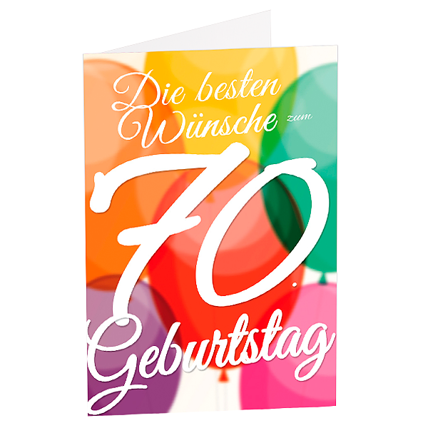 Jubiläumskarte "Zum 70. Geburtstag"