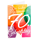 Jubiläumskarte "Zum 70. Geburtstag"