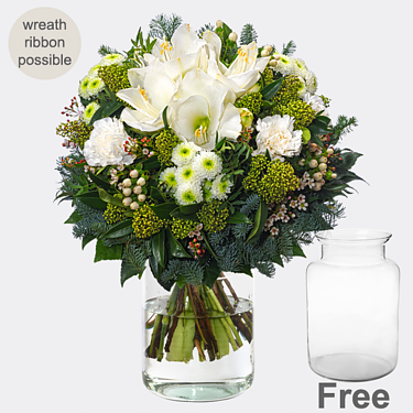 Sympathy Bouquet Abschiedsgruß with premium vase