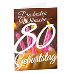 Jubiläumskarte "Zum 80. Geburtstag"