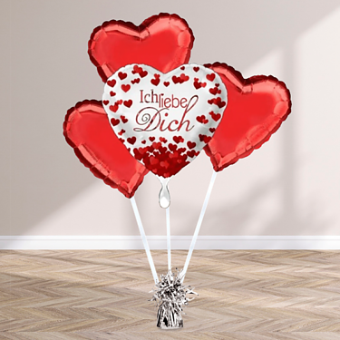 Helium balloons gift "ich liebe Dich"