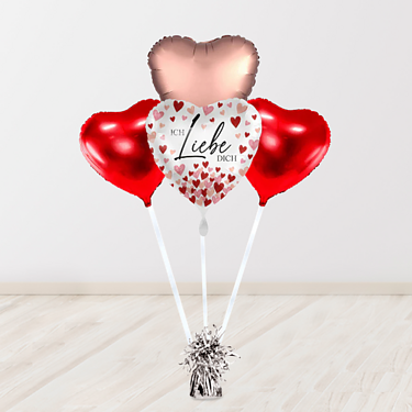 Heliumballon Geschenk "Ich liebe dich" Herzchen