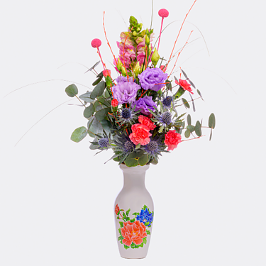 Blumenstrauß Frühlingstanz mit Vase