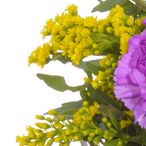 Blumenstrauß Frühlingsbeginn mit Vase & Ferrero Giotto 3er