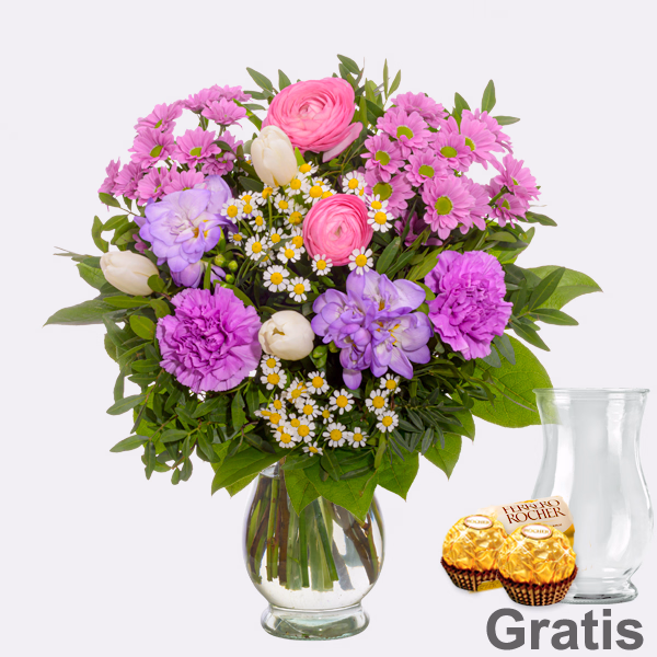 Weiße Rosen Strauß - Blumenversand Mit Herzförmiger Manschette