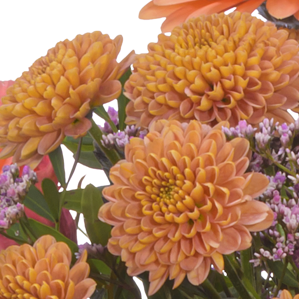 Premiumstrauß Blütenliebe mit Premiumvase & Ferrero Giotto 3er