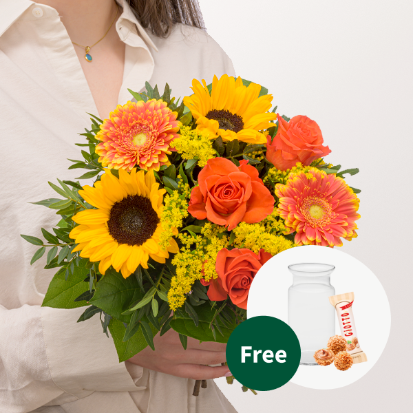 Flower Bouquet Sonnenbad with vase