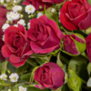 Blumenstrauß „Alles Liebe“ mit Vase & Ferrero Giotto 3er