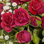 Blumenstrauß „Alles Liebe“ mit Vase
