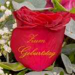 Blumenstrauß „Zum Geburtstag“ mit Vase & Ferrero Giotto 3er