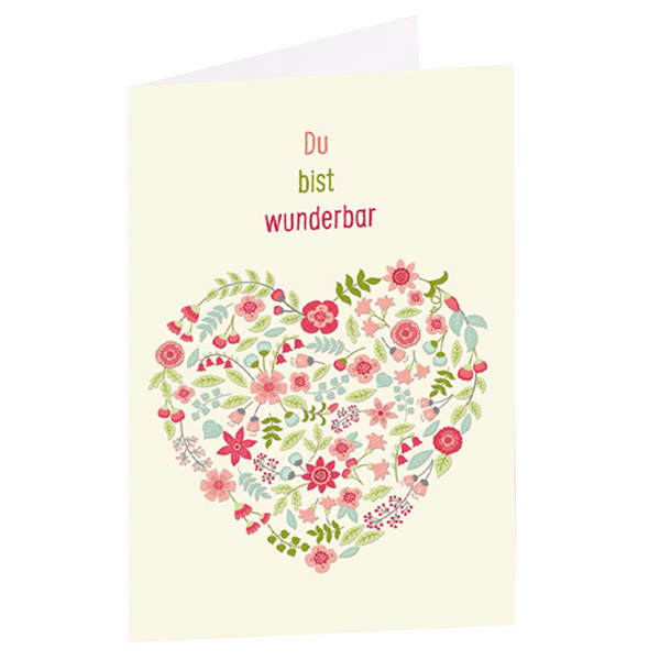 Greeting Card "Du bist wunderbar" - Send flowers online with FloraPrima.de