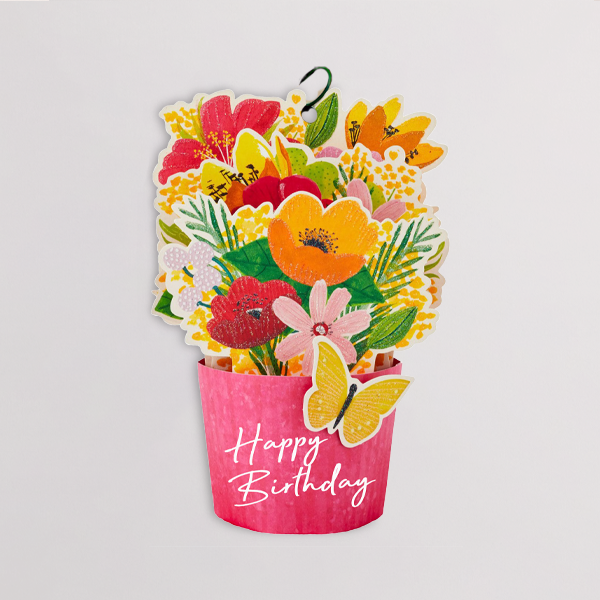 Blumenstecker „Happy Birthday“