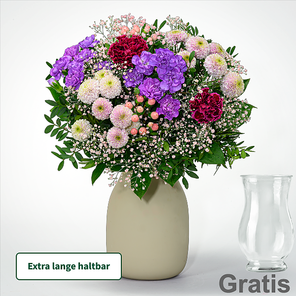 Blumenstrauß Blütentraum mit Vase