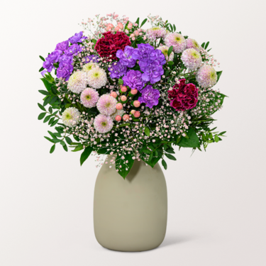 Flower Bouquet Blütentraum with vase & 3 Ferrero Giotto