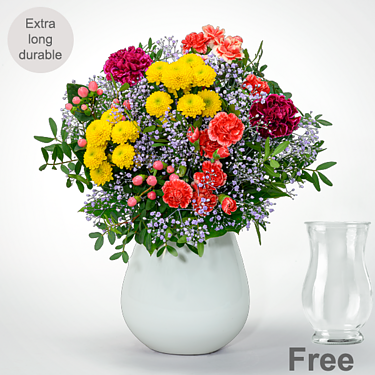Flower Bouquet Blütenfreude with vase