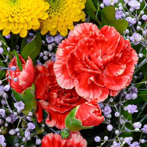 Flower Bouquet Blütenfreude mit vase & 3 Ferrero Giotto