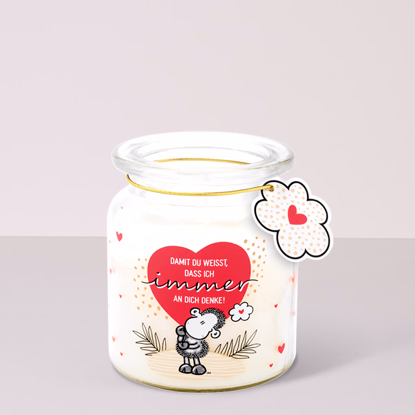 Kerze im Glas „Denke an Dich“ (9 cm)