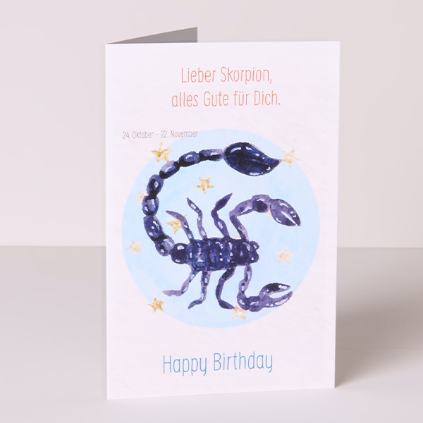 Greeting Card Sign of the Zodiac „Scorpio“
