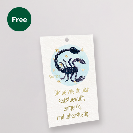 Zodiac Sign Flowercard „Scorpio“