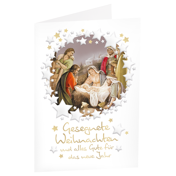 Motivkarte "gesegnete Weihnachten, christlich"