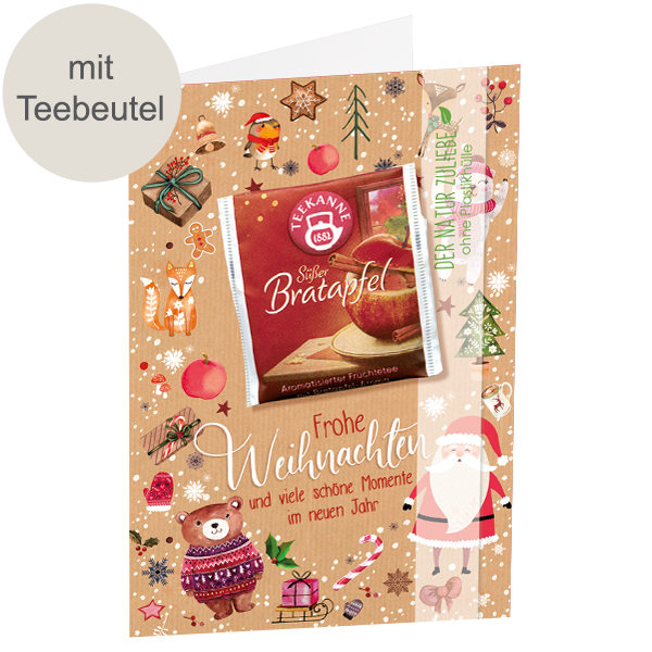 Frohe Weihnachten:  Bratapfel Teezeit
