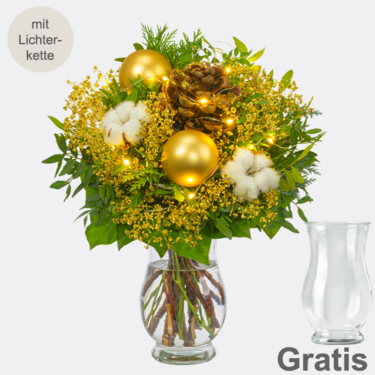 Strauß Shiny Winter mit Vase